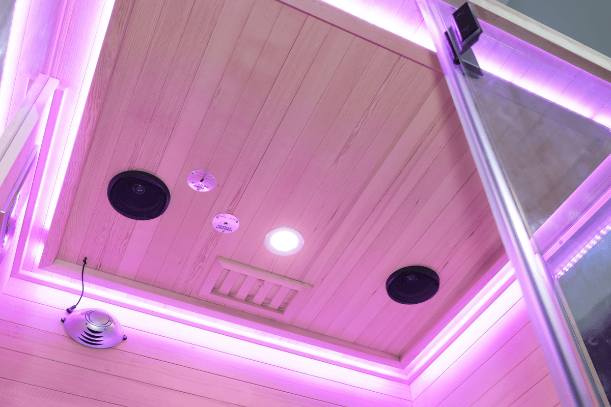 Blisspod Vantaa RED 2-Person Full-Spectrum Infrared Sauna – Wi-Fi, Red Light & Chromotherapy - Aloha Swim Wellness