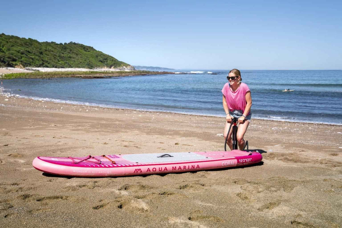 Coral Raspberry Advanced All-Around Inflatable SUP – 3.1m with Hybrid Paddle & Leash