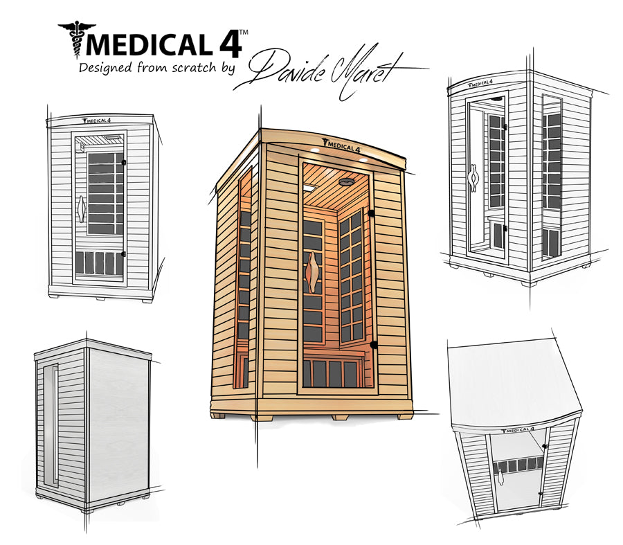 Medical 4 Full-Spectrum Infrared Sauna – 2-Person Home Sauna, 1700W