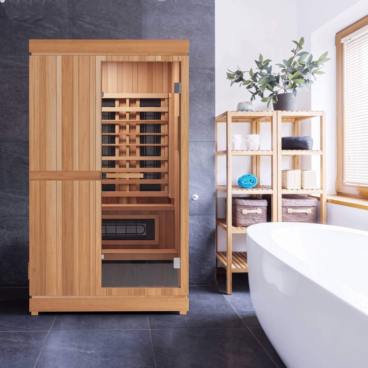 Finnmark FD-4 Trinity 2-Person Sauna – Infrared, Traditional Heat & Red Light