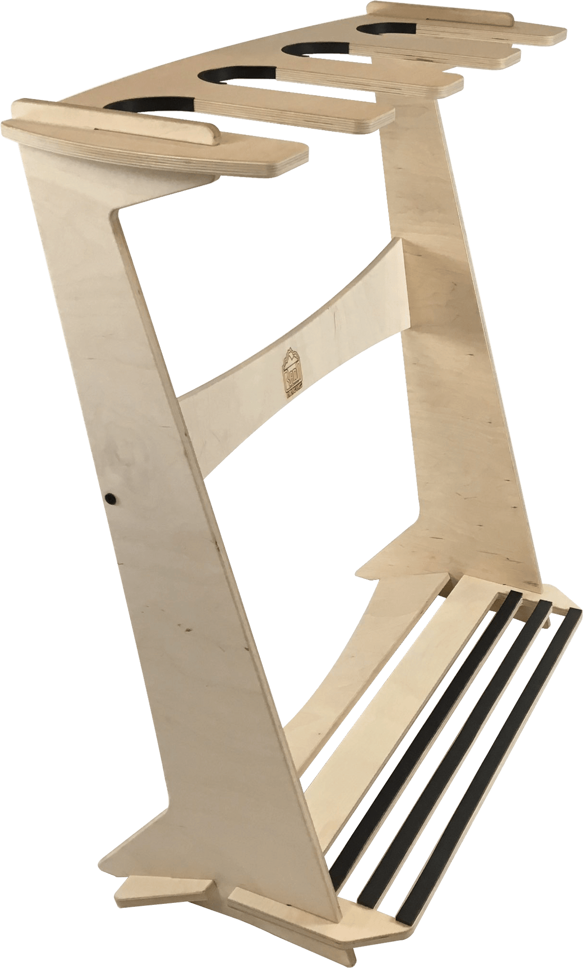 Freestanding Surfboard Rack – Baltic Birch Floor Display with Protective Padding - Aloha Swim Wellness