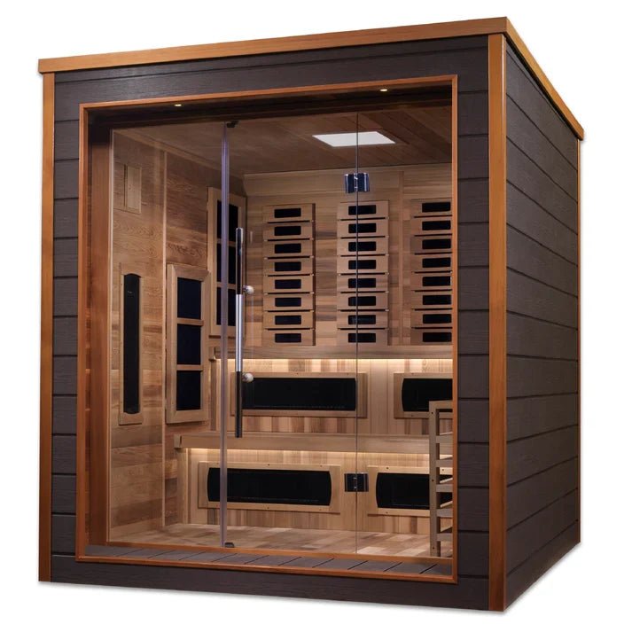 Golden Designs Karlstad 6-Person Hybrid Outdoor Sauna - Aloha Swim Wellness