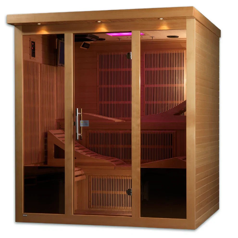 Golden Designs Monaco Elite 6-Person Infrared Sauna - Aloha Swim Wellness