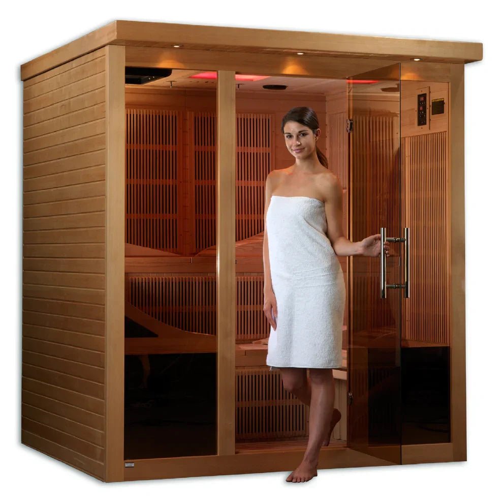 Golden Designs Monaco Elite 6-Person Infrared Sauna - Aloha Swim Wellness