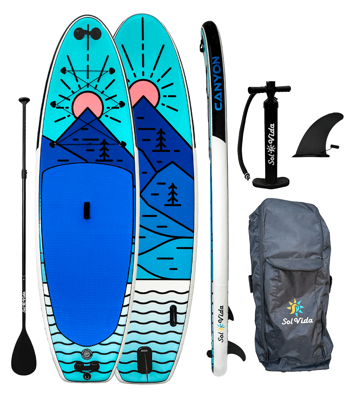 GrandSol CANYON Inflatable SUP – 11'4" Extra-Wide - Aloha Swim Wellness