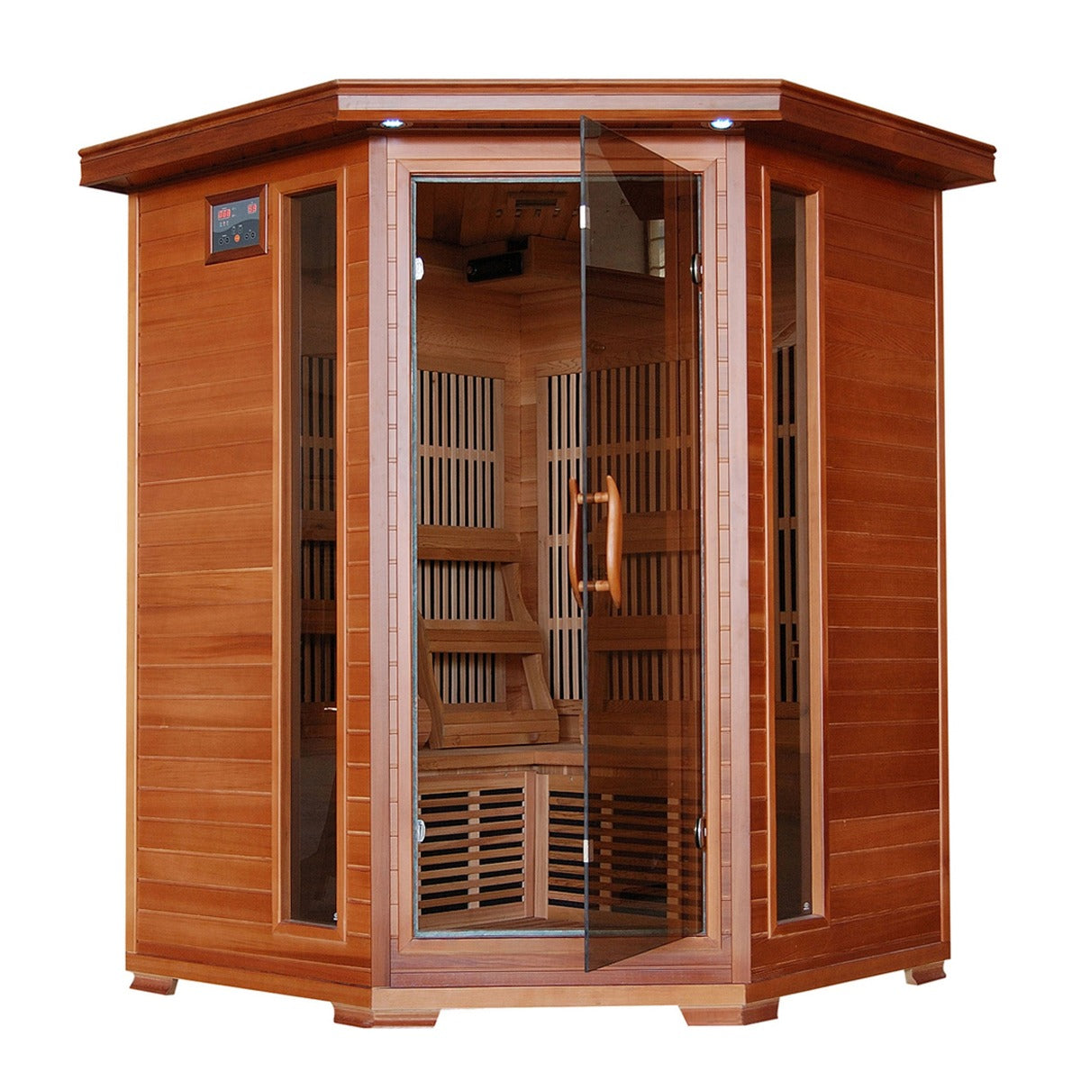 HeatWave SA1312 Hudson Bay 3-Person Corner Infrared Sauna – Canadian Cedar