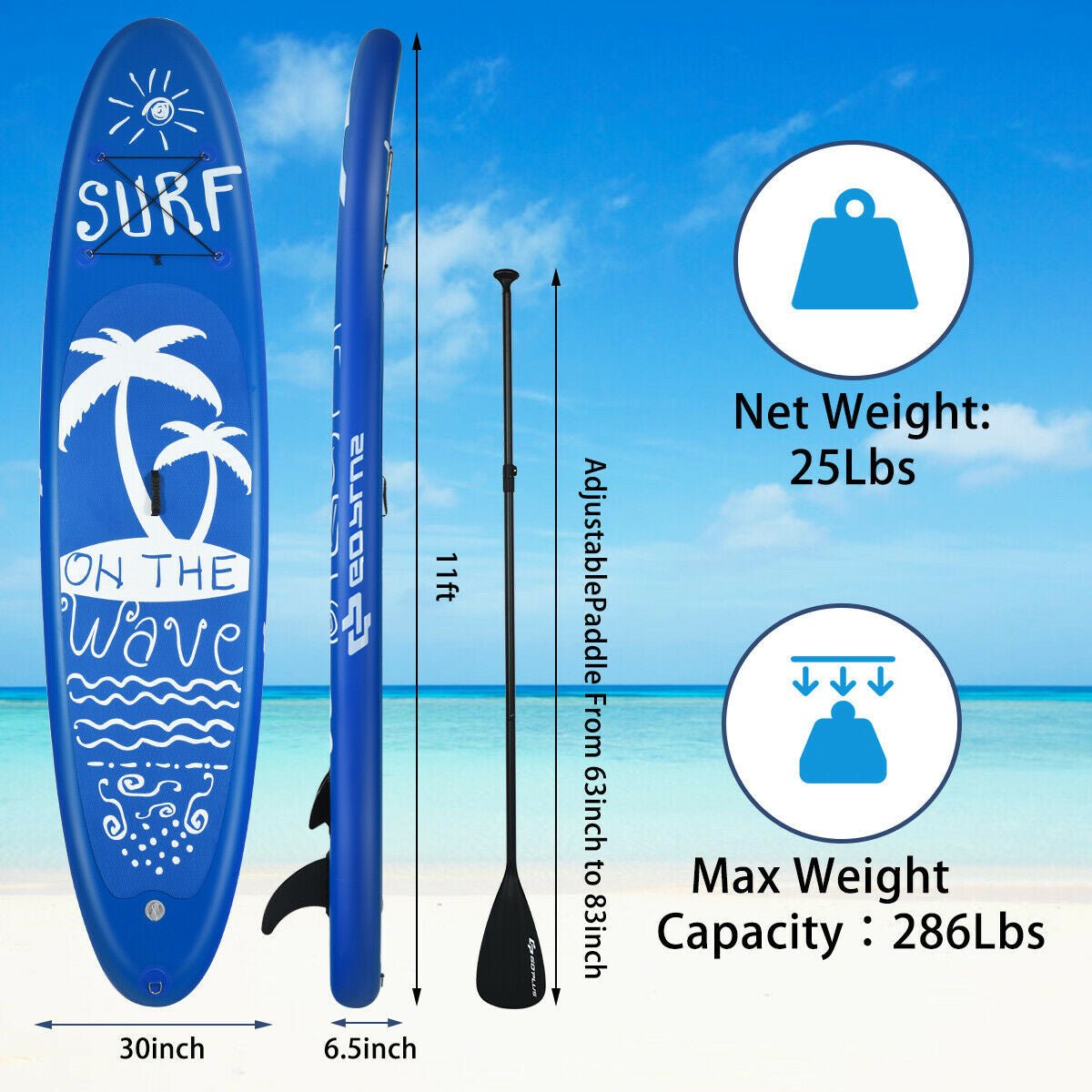Inflatable & Adjustable Stand Up Paddle Board - Aloha Swim Wellness