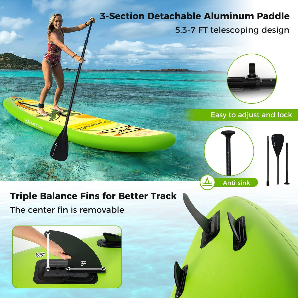 Inflatable SUP Board – Complete Paddle Kit - Aloha Swim Wellness