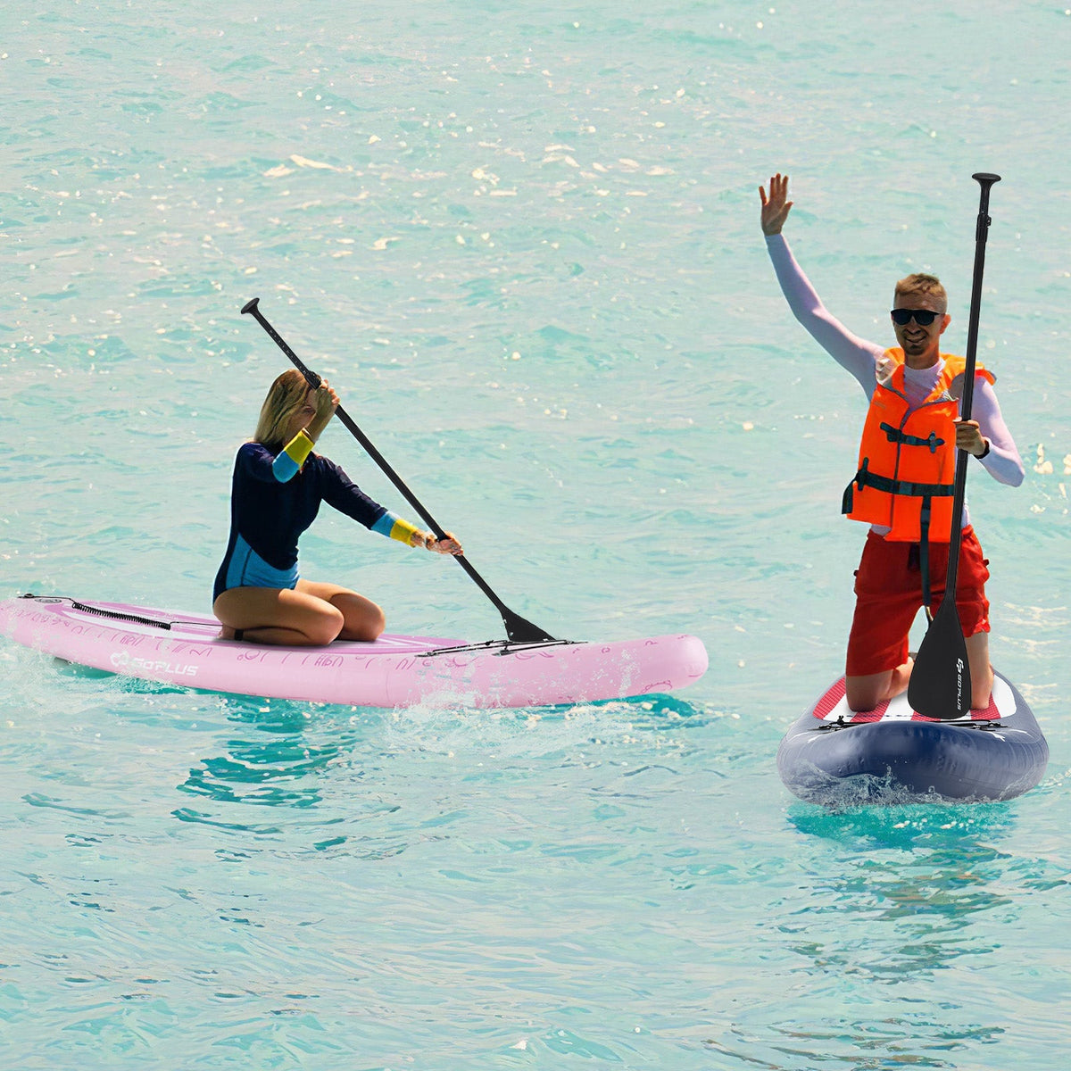 Inflatable SUP with 3 Fins & Backpack - Aloha Swim Wellness