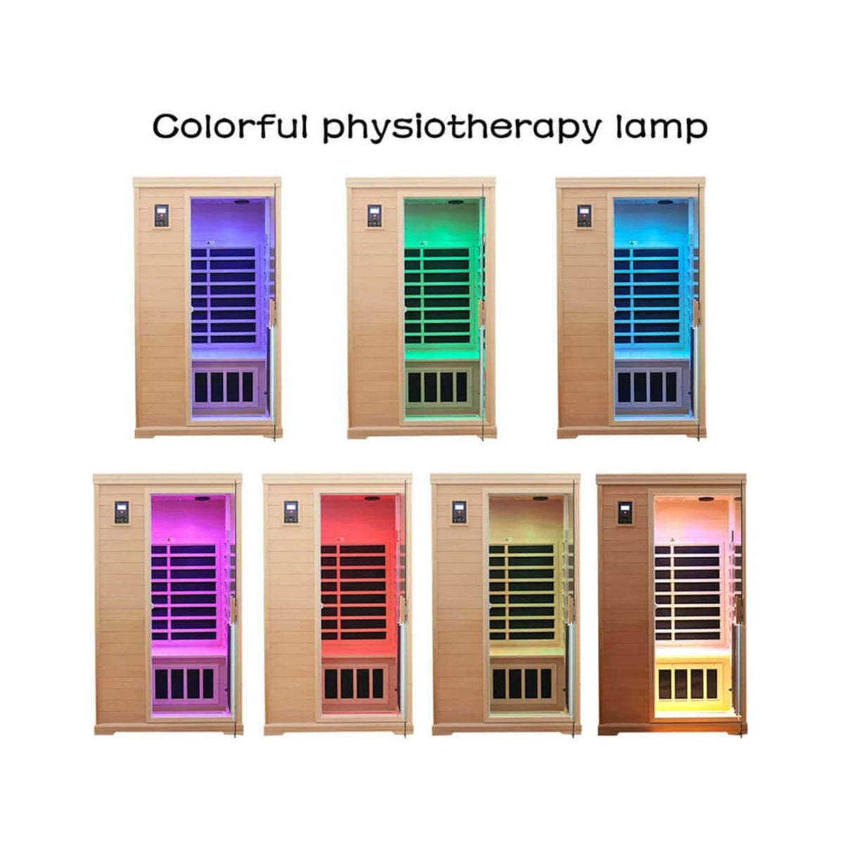Premium Hemlock Wood 2-Person Infrared Sauna – Foot Heating, Bluetooth Audio & LED Lighting