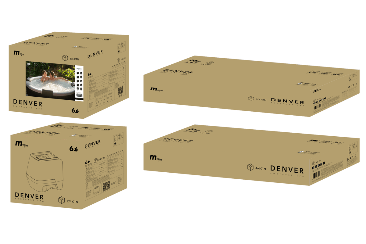 MSPA | DENVER | Frame Series | Rigid Hot Tub & Spa | Upto 6 Person - Aloha Swim Wellness