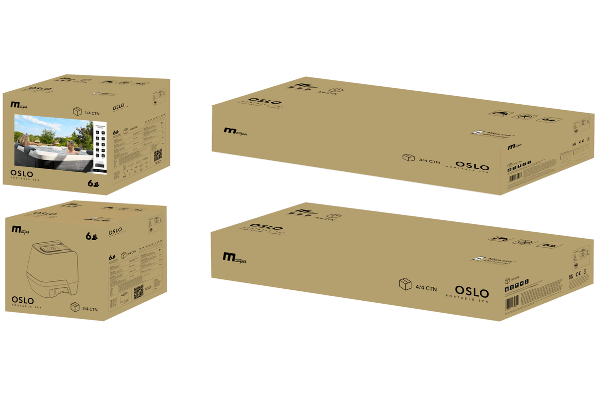MSPA | OSLO | Frame Series | Rigid Hot Tub & Spa | Light up the night | Upto 6 Person - Aloha Swim Wellness