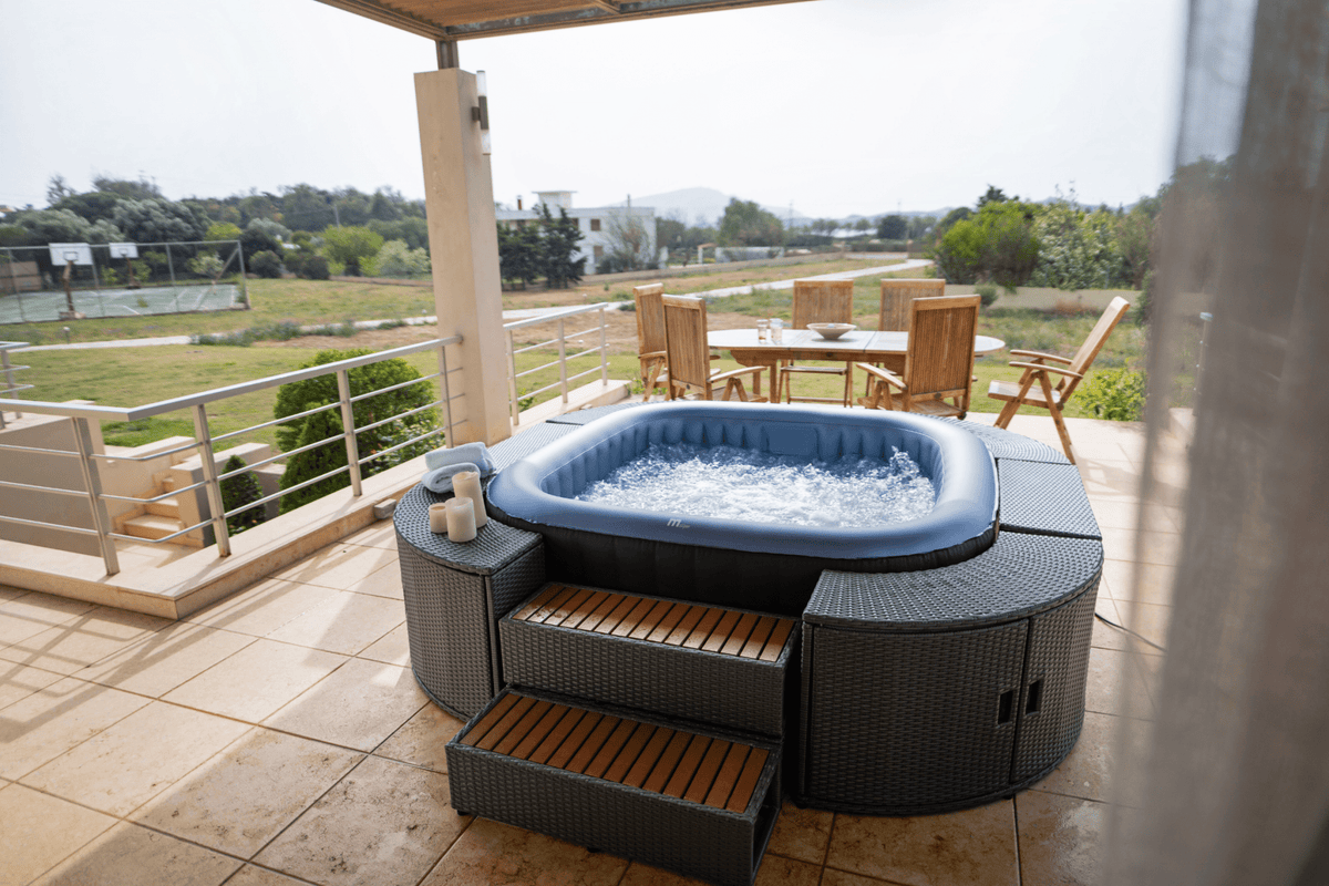 MSPA | TEKAPO | Comfort Series | Inflatable Hot Tub & Spa | Metallic Blue | Upto 6 Person - Aloha Swim Wellness