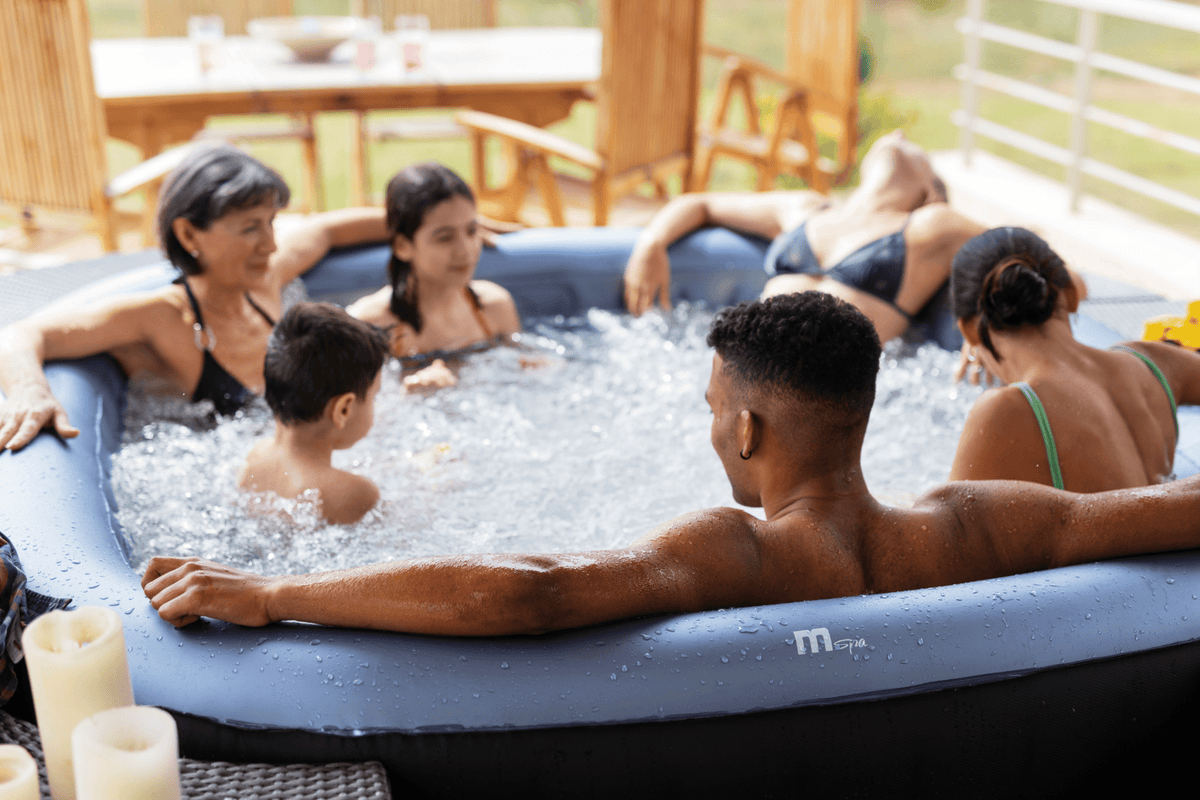 MSPA | TEKAPO | Comfort Series | Inflatable Hot Tub & Spa | Metallic Blue | Upto 6 Person - Aloha Swim Wellness