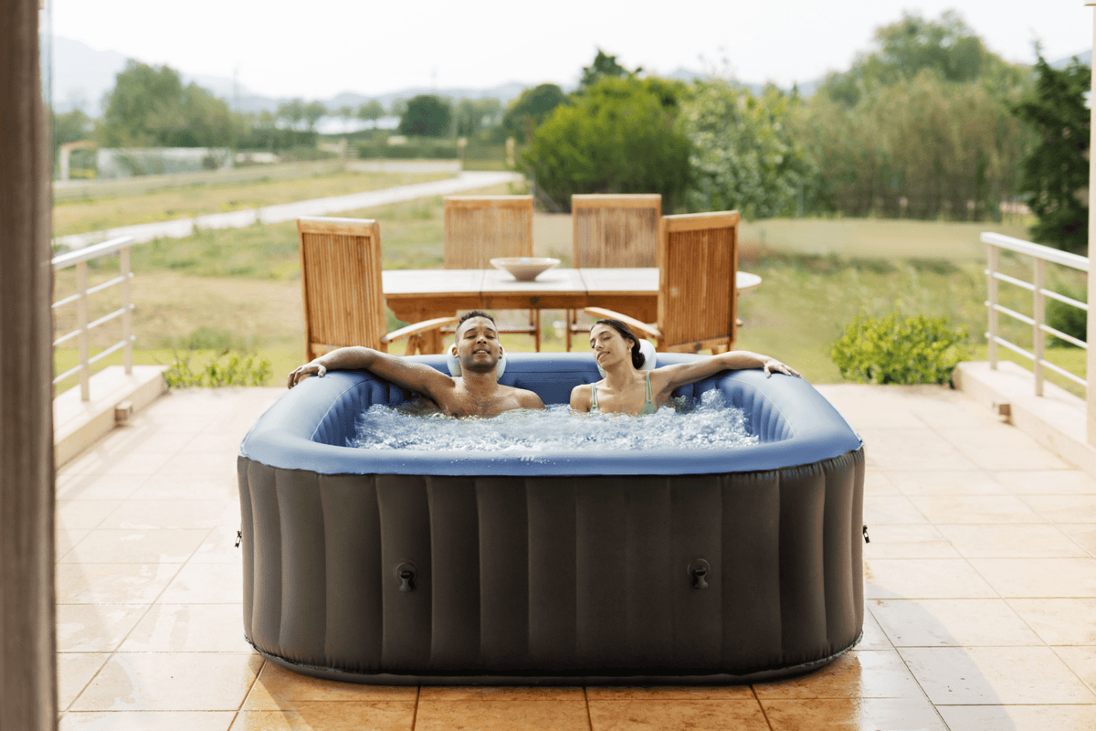 MSPA | TEKAPO | Comfort Series | Inflatable Hot Tub & Spa | Metallic Blue | Upto 6 Person - Aloha Swim Wellness