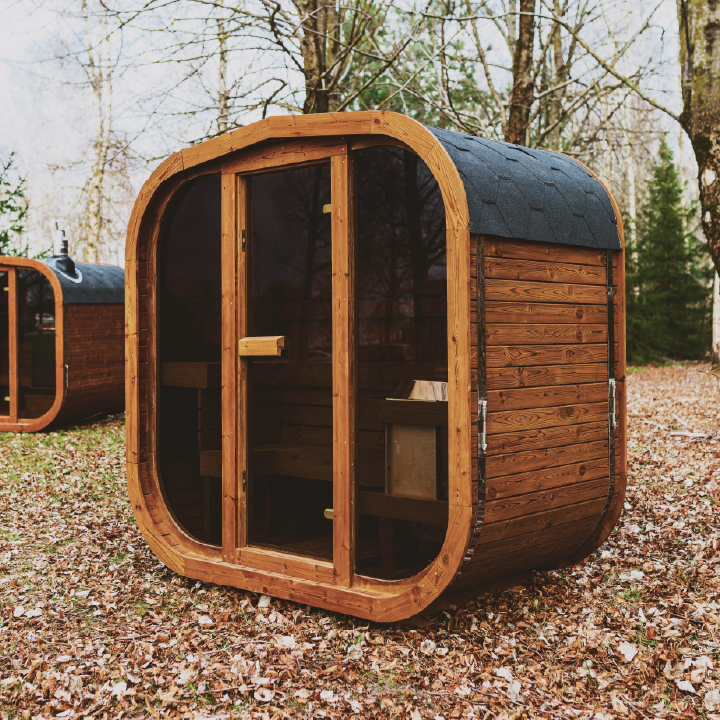 Mande MW12 Outdoor ThermoWood Sauna – Premium Backyard Sauna with Harvia Heater Options