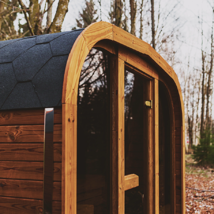 Mande MW12 Outdoor ThermoWood Sauna – Premium Backyard Sauna with Harvia Heater Options