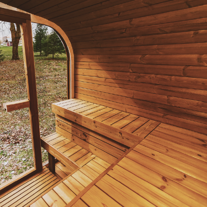 Mande MW12 Outdoor ThermoWood Sauna – Premium Backyard Sauna with Harvia Heater Options