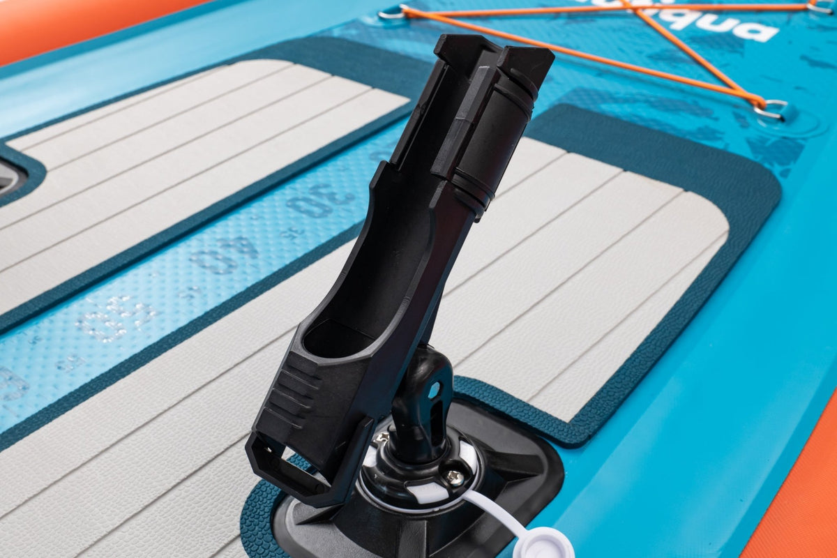 Nautiqua | CAPRI | Deluxe 3 Chamber Fishing Drop-stitch Inflatable Paddleboard | 1 Person | 330 lbs Capacity | Hand Pump & Carry Bag Included - Aloha Swim Wellness