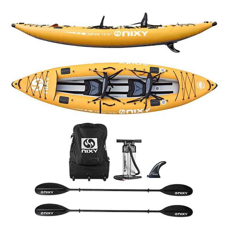 NIXY 2-Person Inflatable Tandem Kayak – Portable Touring & Adventure Kayak