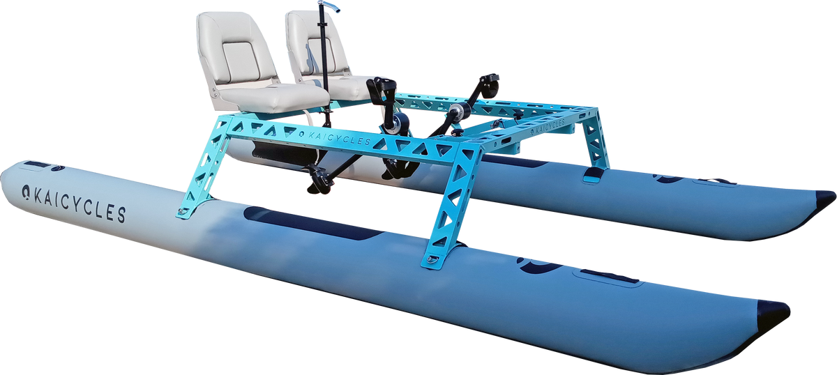 ONA Multi-Person Water Bike – Inflatable Pedal Catamaran with Optional Electric Motor