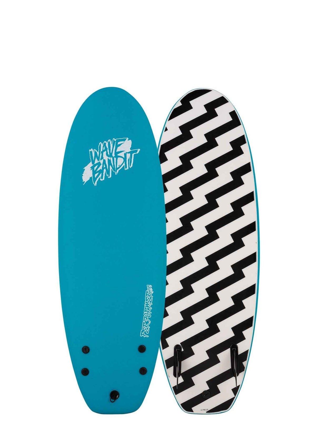 Wave Bandit Performer Mini Soft Surfboard – 4'10" Twin-Fin Board for Younger & Smaller Surfers
