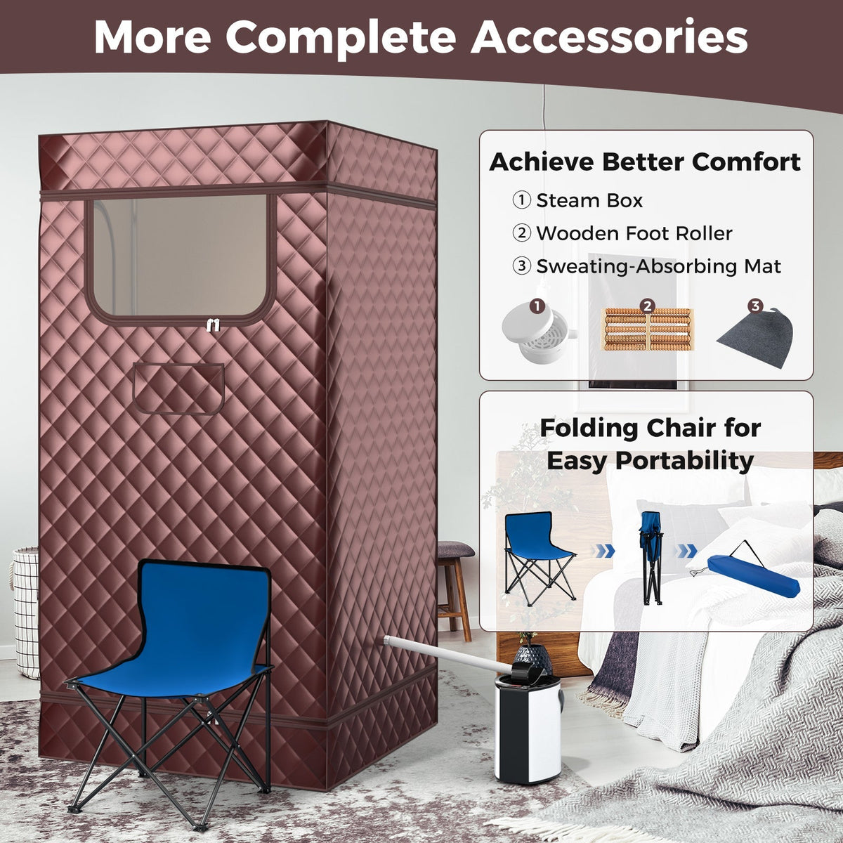 Portable Steam Sauna Tent with 3L Generator & Remote - Aloha Swim Wellness