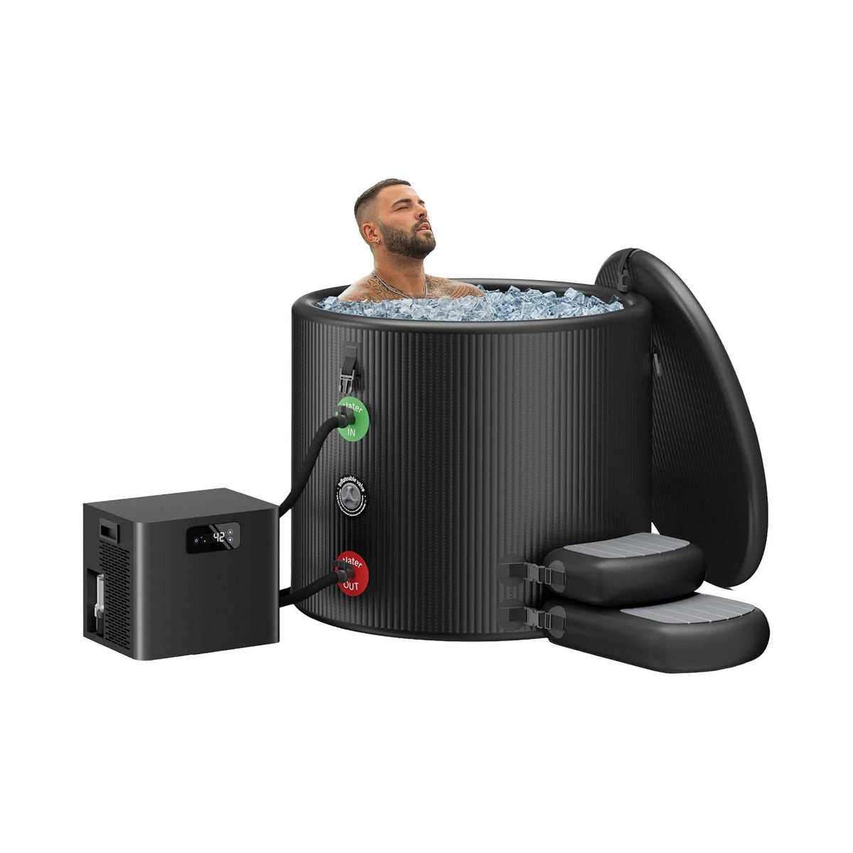 Premium XL 120-Gallon Cold Plunge Tub with Chiller, Filter & Pump