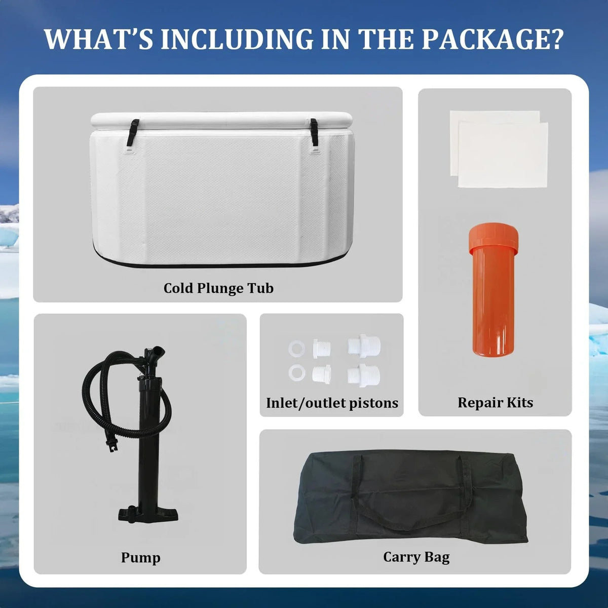 Pro Elite 90cm Ice Bath Pod — Inflatable Cold Plunge Tub for Athletes - Aloha Swim Wellness