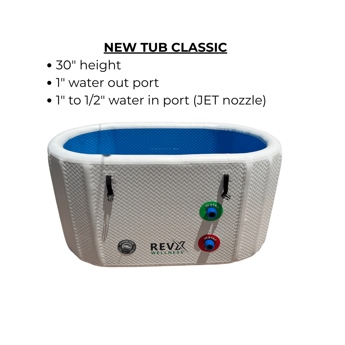 RevX Inflatable Tub Classic – Portable Insulated Cold Plunge with Inflatable Lid - Aloha Swim Wellness