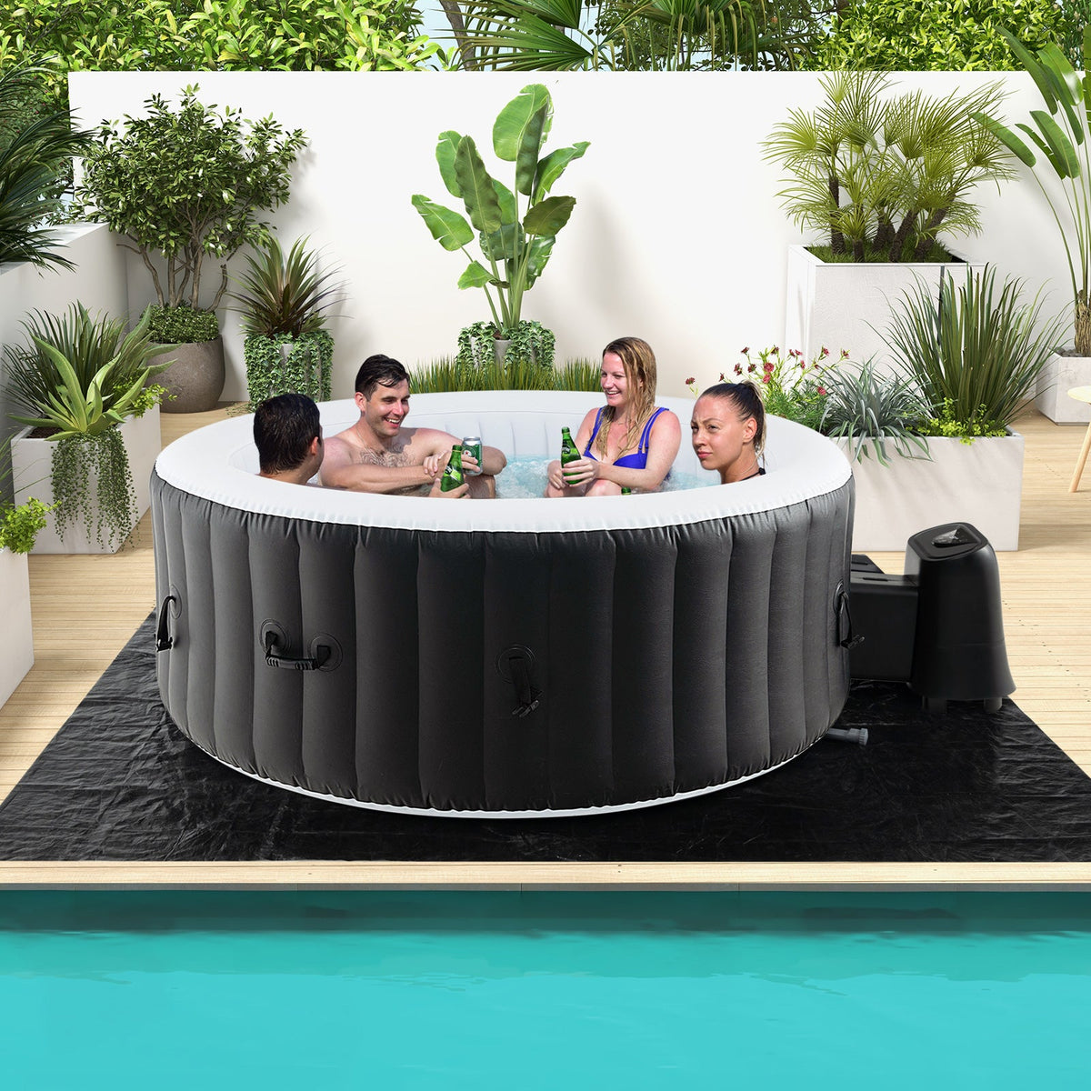 Inflatable Portable Hot Tub Spa – Bubble Jets, PTC Heating & Smart Controls