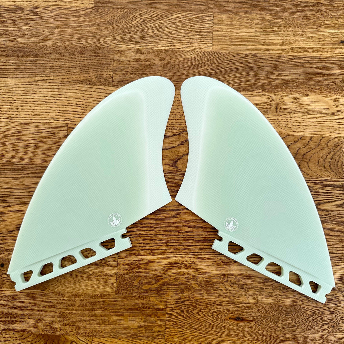 STCo Fiberglass Keel Fins – Hand-Finished Twin-Fin Set, Futures Compatible - Aloha Swim Wellness