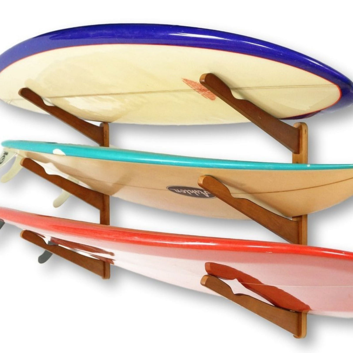 Wooden Surfboard Wall Rack – Eco-Friendly Multi-Board Storage