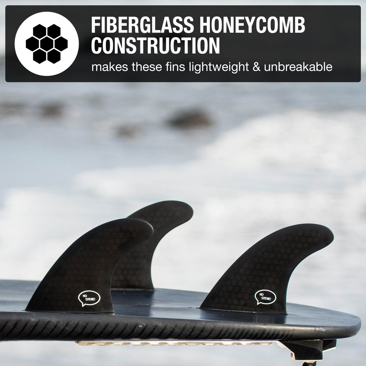 Fiberglass Honeycomb Surf Fins – Quad & Thruster Fin Sets with Travel Case