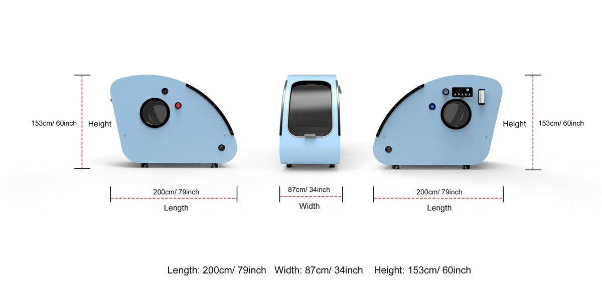 MedEq TimePod 2 – 2.0 ATA Triangular Hard-Shell Hyperbaric Chamber