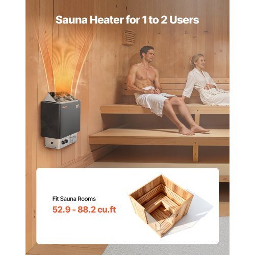 VEVOR 2kW Sauna Heater – Compact 120V Electric Heater for Small Saunas, Model SCA-20NS - Aloha Swim Wellness