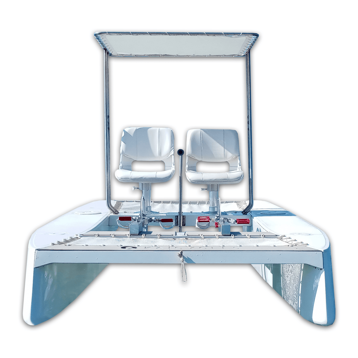ZEN Pedal Boat – 4-Person Fiberglass Multihull with Optional Electric Motor - Aloha Swim Wellness