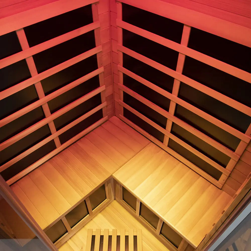 Wizzisaunas SR07 2–3 Person Infrared Sauna – Canadian Red Cedar, Smart App & Red Light Therapy