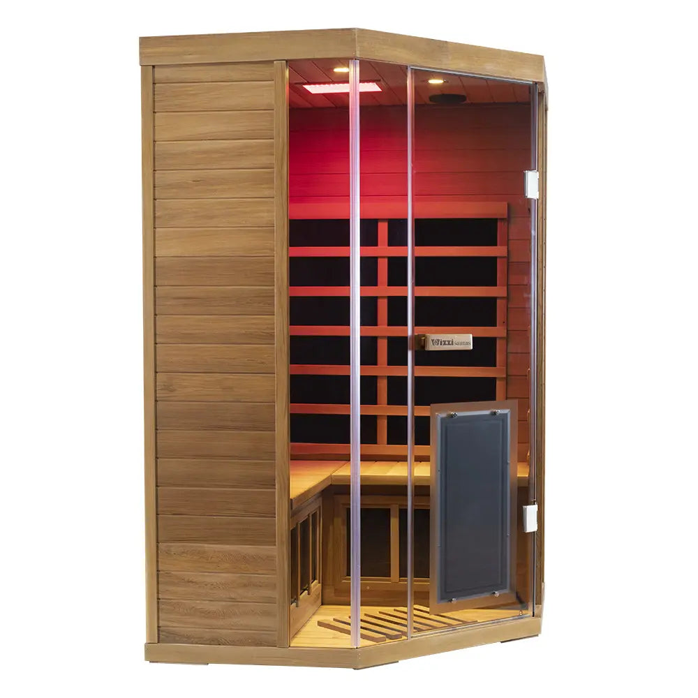 Wizzisaunas SR07 2–3 Person Infrared Sauna – Canadian Red Cedar, Smart App & Red Light Therapy