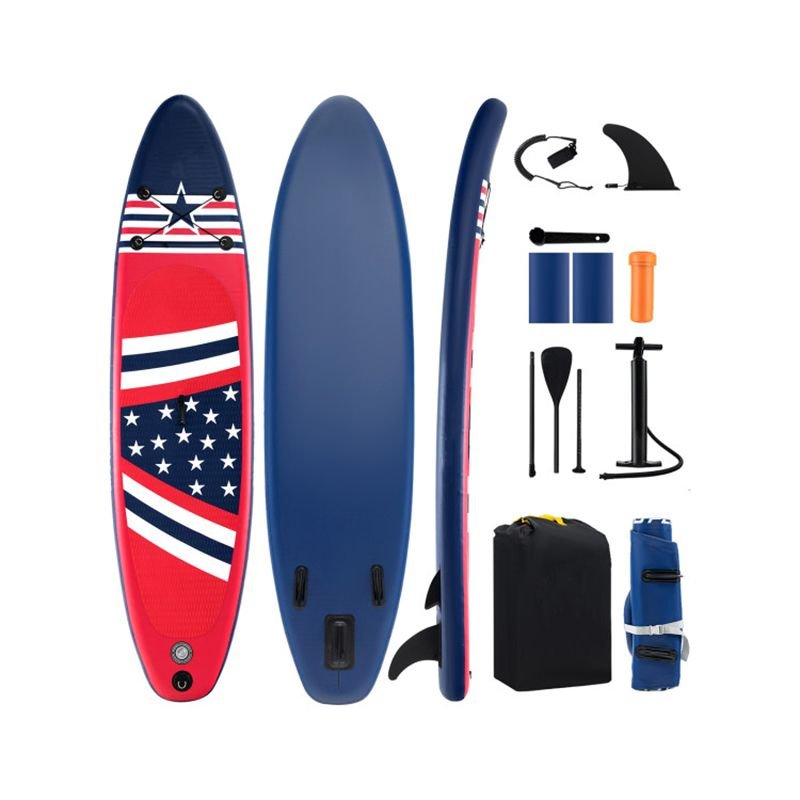 10-Foot Inflatable SUP Paddle Board – 300 lb Capacity with Adjustable Paddle & Accessories - Aloha Swim Wellness