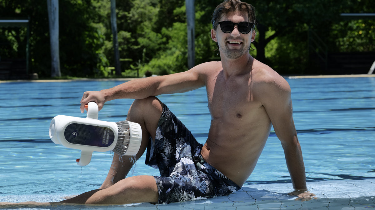 SUBLUE EZ Underwater Scooter – Compact 3.13 MPH Recreational Water Scooter with 15m Depth Rating