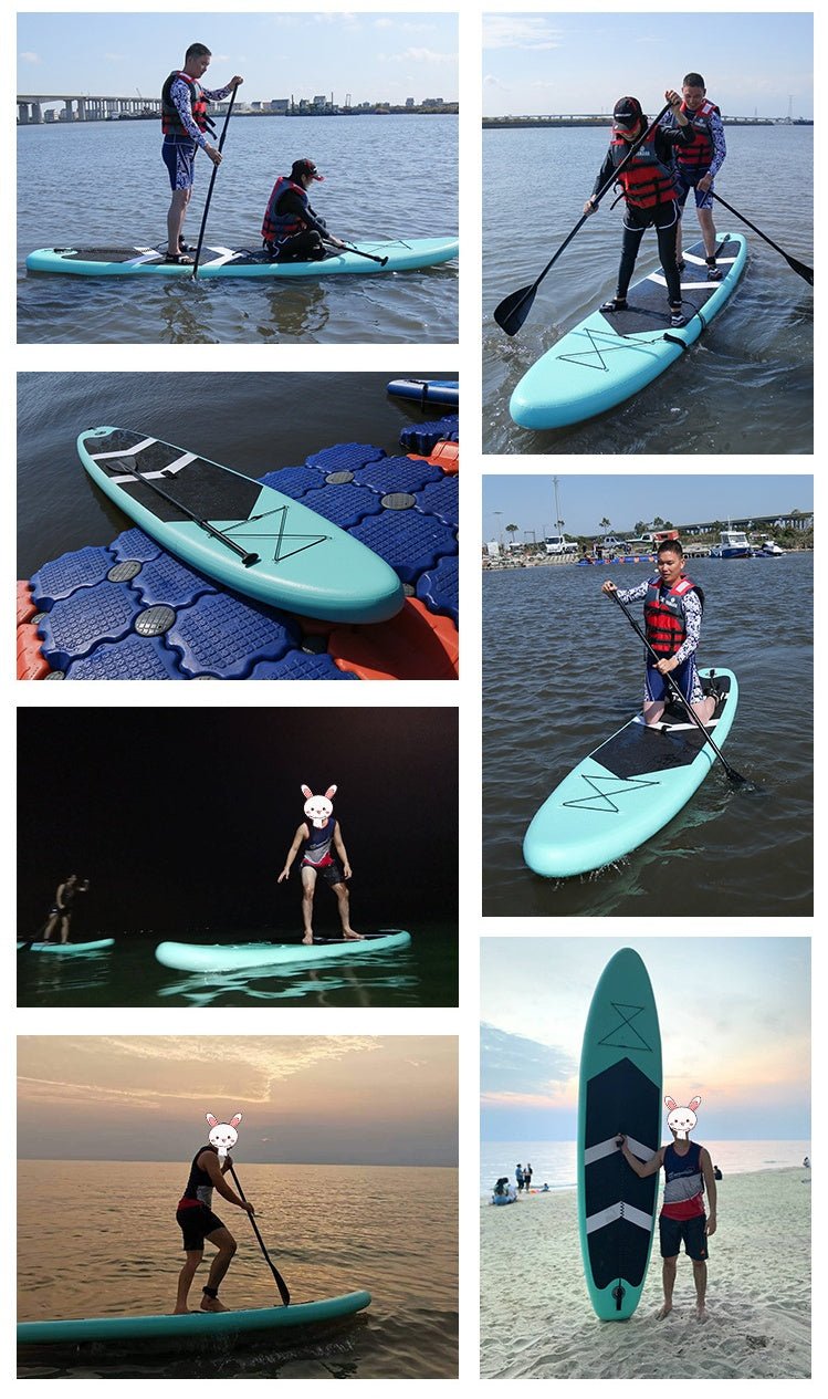 10'6" Inflatable Stand-Up Paddleboard – PVC SUP with Pump, Fin, Leash & Repair Kit - Aloha Swim Wellness
