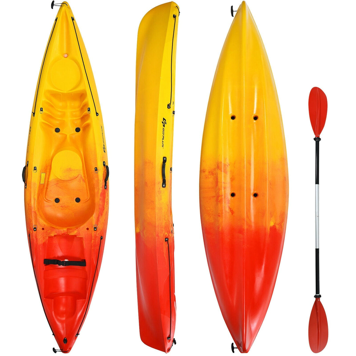 2-Person Inflatable Kayak Set – 3-Chamber Kayak with Aluminum Oars & Repair Kit