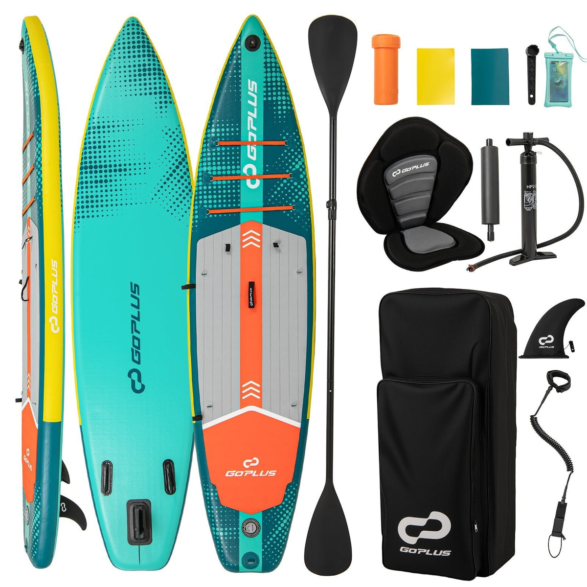 11-Foot Inflatable SUP & Kayak Hybrid Paddle Board for Adults - Aloha Swim Wellness