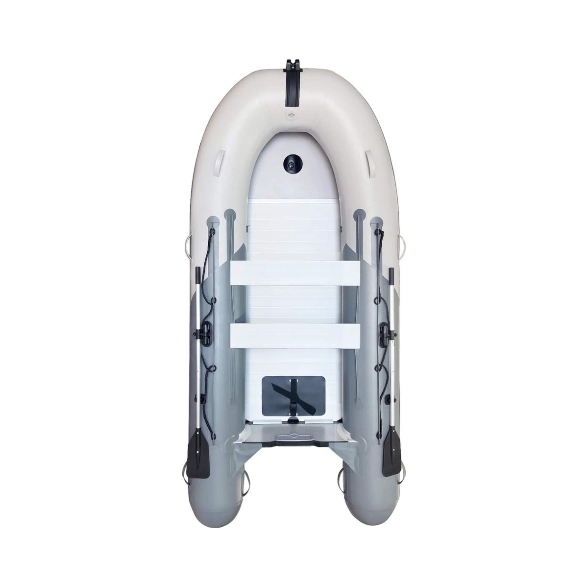11FT Heavy-Duty Inflatable Dinghy – Aluminum Floor, V-Keel & Oars