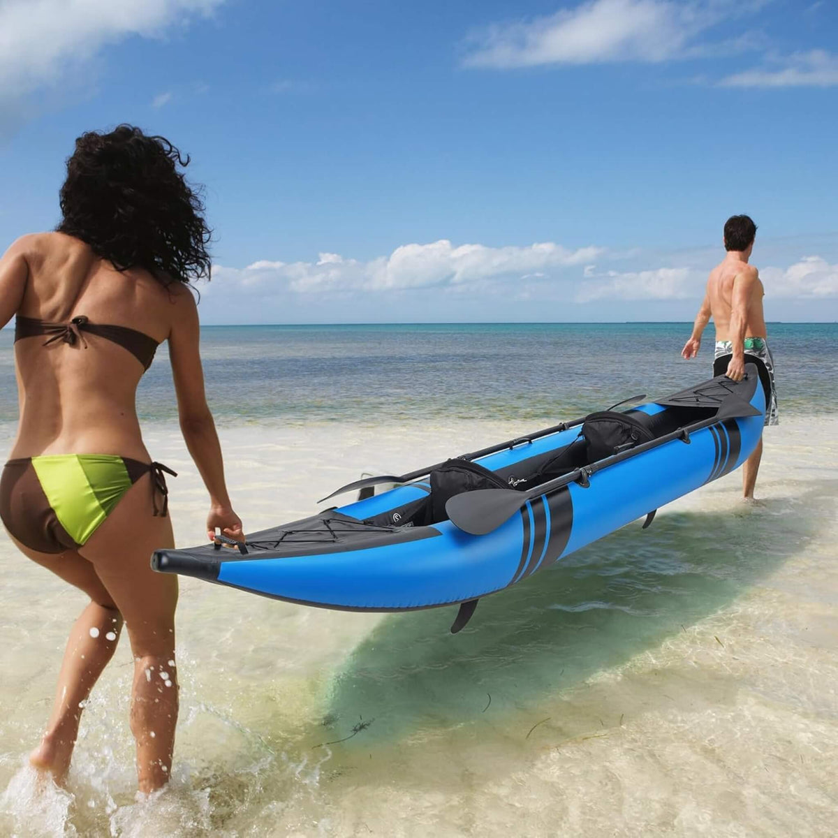 12-Foot Inflatable Tandem Kayak – 2-Person Kit - Aloha Swim Wellness