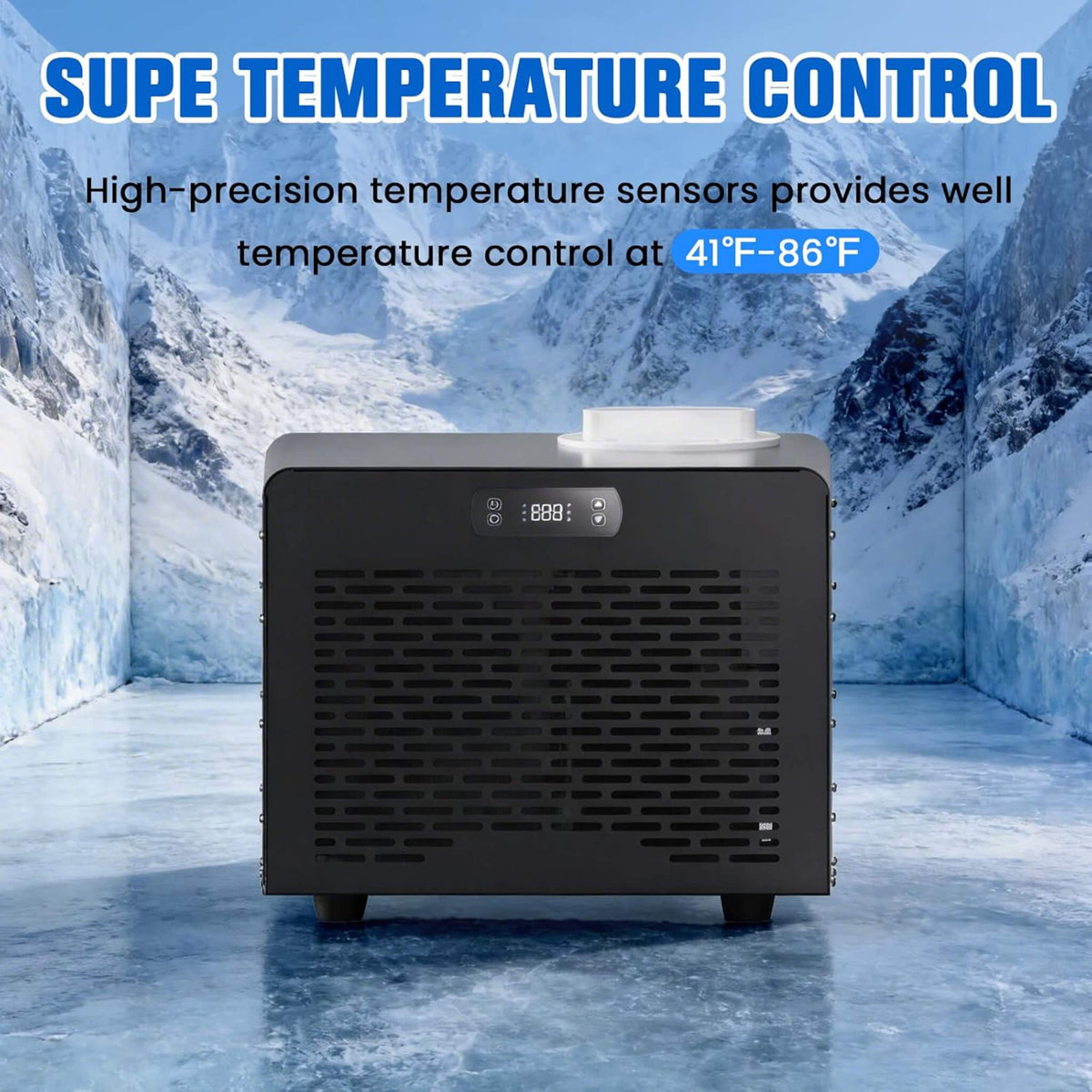 1/3 HP Foldable Cold Plunge Tub with Smart Water Chiller, Filter & Pump