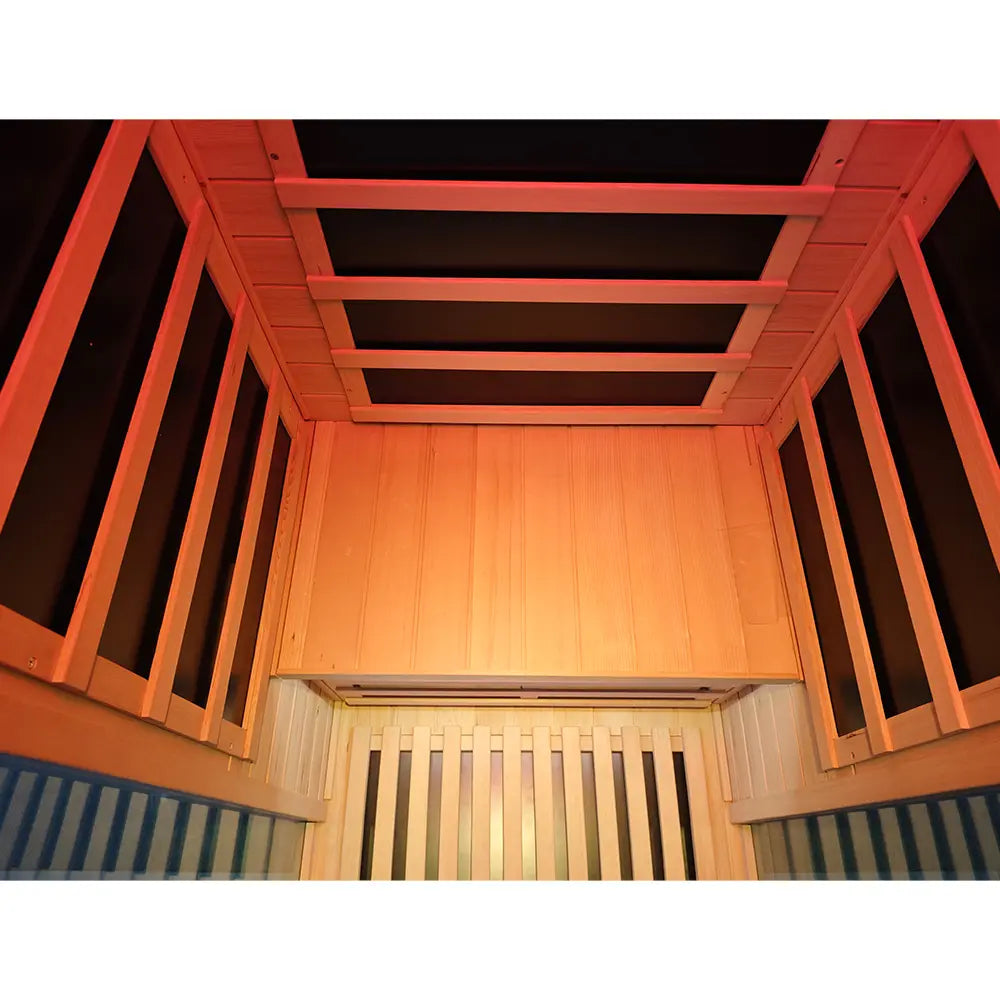 Single-Person Infrared Sauna – Compact Hemlock Wood Sauna for Home Wellness