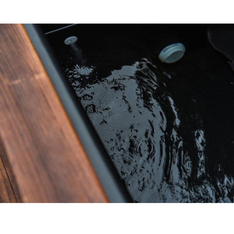 Handcrafted Redwood Cold Plunge – Shou Sugi Ban Finish with 1/4 HP Chiller