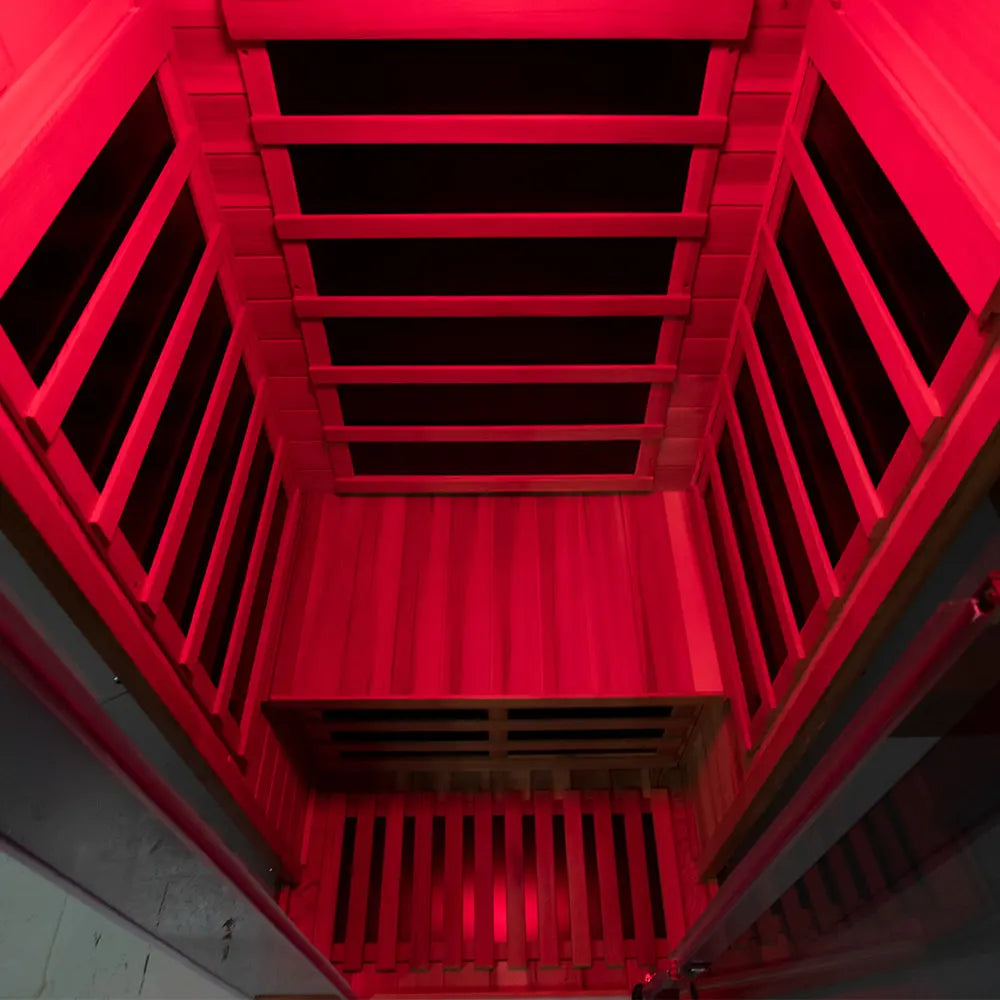 SR01 1-Person Far Infrared Sauna – Canadian Red Cedar, Bluetooth Audio & LED Lighting